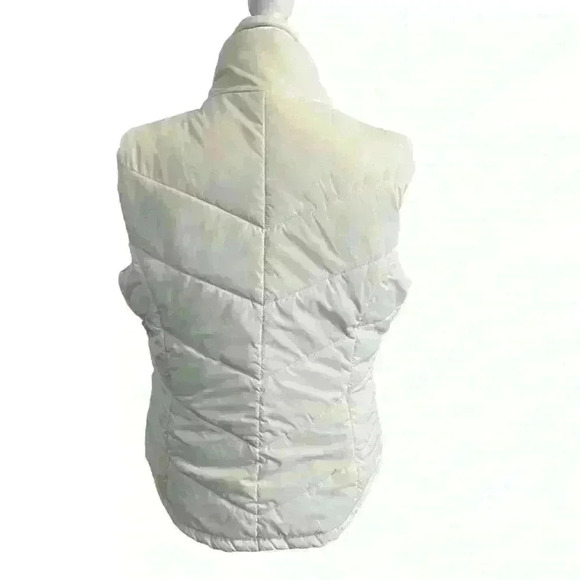 Aeropostale Women’s Puffer Vest Size L White Zipper Front Outdoors Hiking Fall - Picture 5 of 10